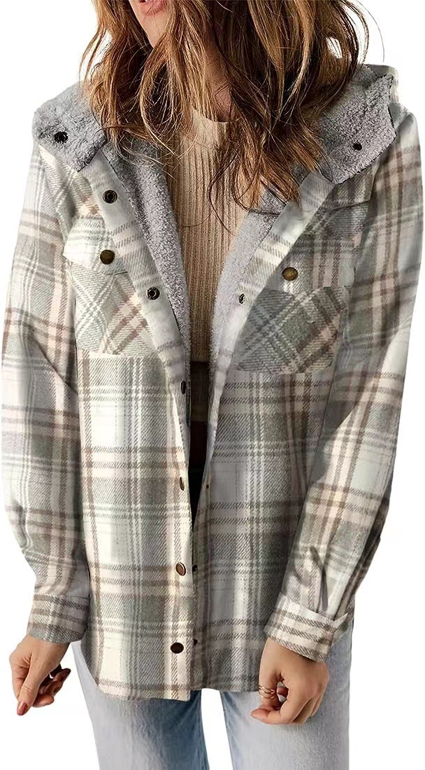 Hazel® | Soft Plaid Wool Coat