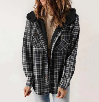 Hazel® | Soft Plaid Wool Coat