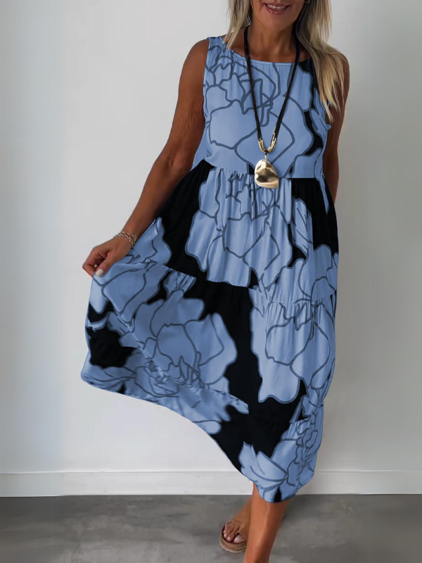 Hertha - Wanda Printed Sleeveless Dress
