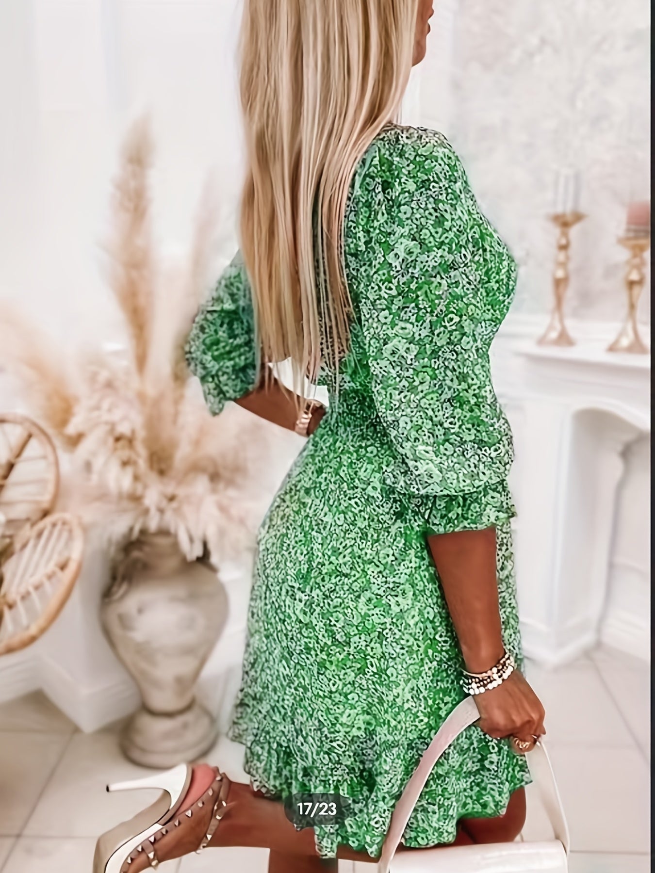Alina Flutter Sleeve Dress