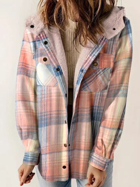 Hazel® | Soft Plaid Wool Coat