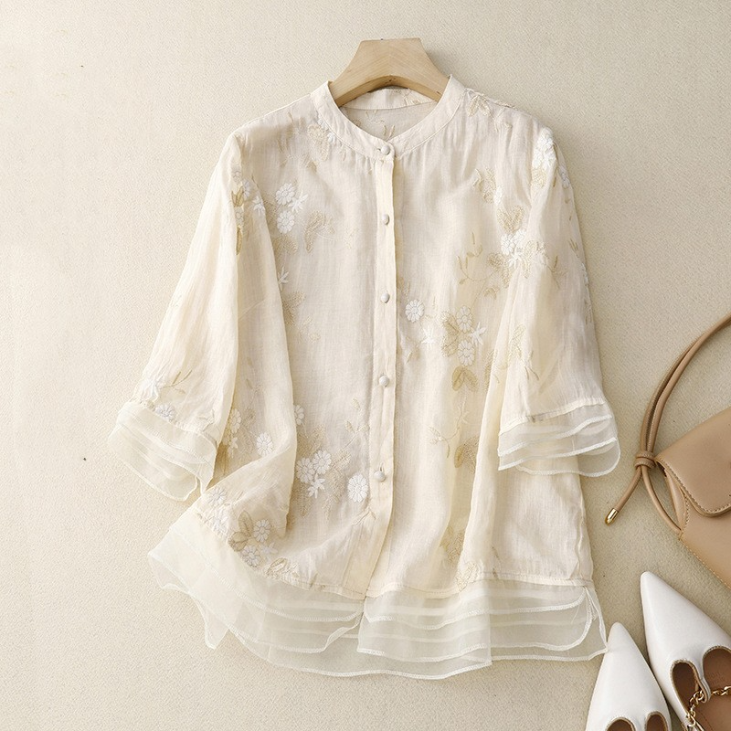 Lunelle® | Nature-Inspired Embroidery Blouse