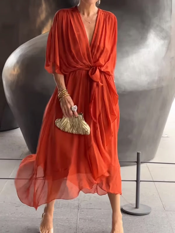 Irene | Elegant V-Neck Dress