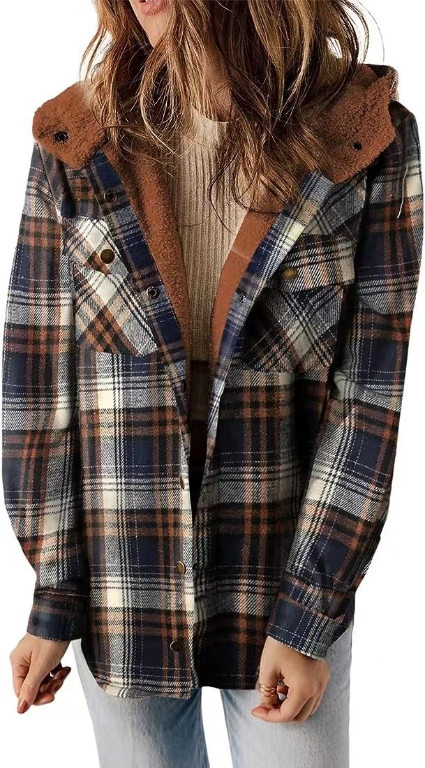 Hazel® | Soft Plaid Wool Coat