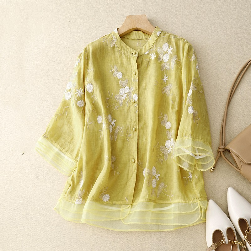 Lunelle® | Nature-Inspired Embroidery Blouse