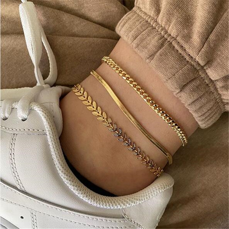 Gold plated ankle 3-Piece set