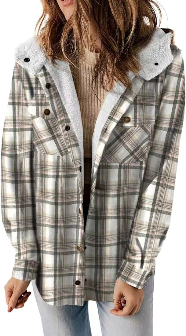 Hazel® | Soft Plaid Wool Coat