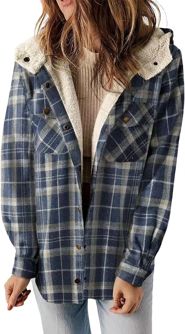 Hazel® | Soft Plaid Wool Coat
