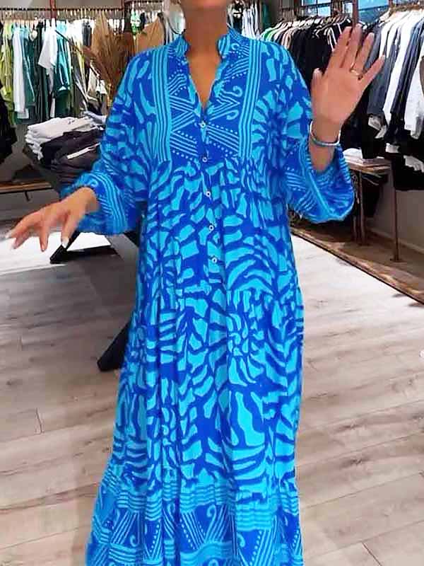 Elka - Printed V-neck Dress