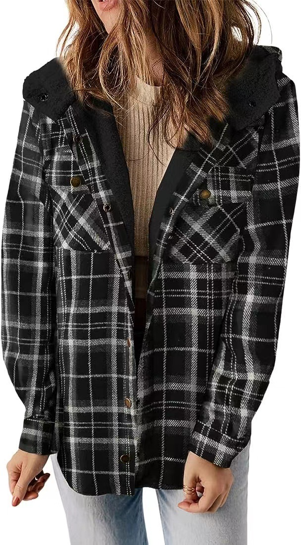 Hazel® | Soft Plaid Wool Coat