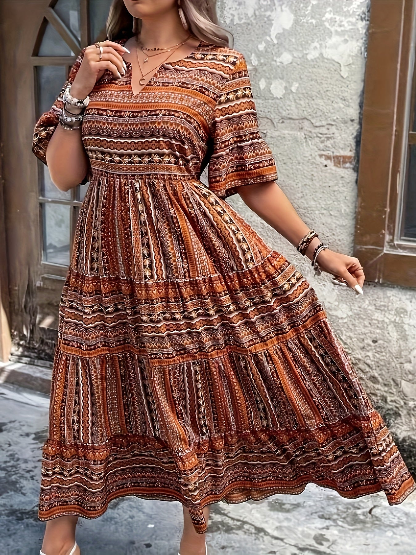 Mandy | Plus Size Multicolor Dress