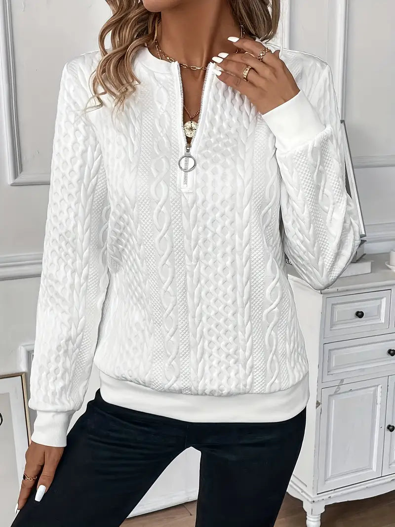 Irma | Elegant zip-up sweater for comfort and style