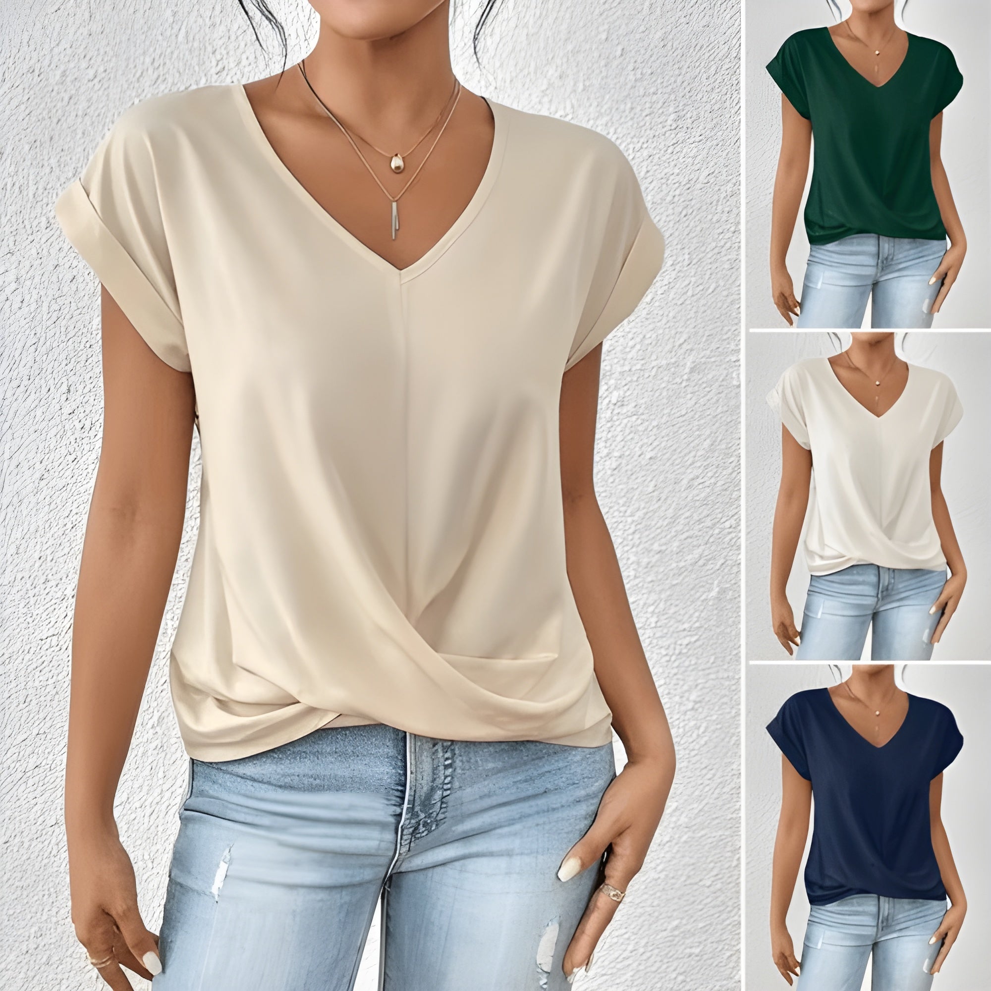 Naya™ | Casual T-shirt met V-hals -  Perfect voor de Lente!