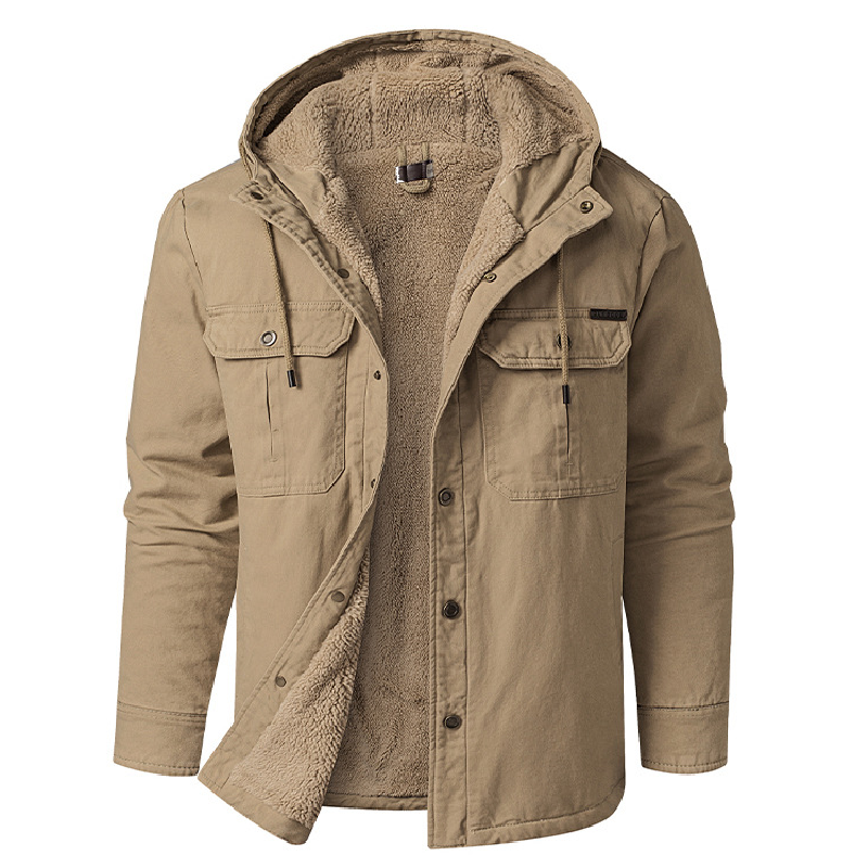 Jack Washington Hooded Velvet Jacket for Men – Winter Wear