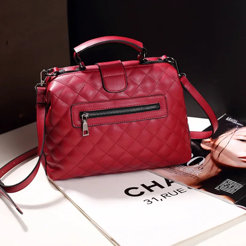 Iversen™ Elva | Luksuriøs vintage-inspireret håndtaske med metallås