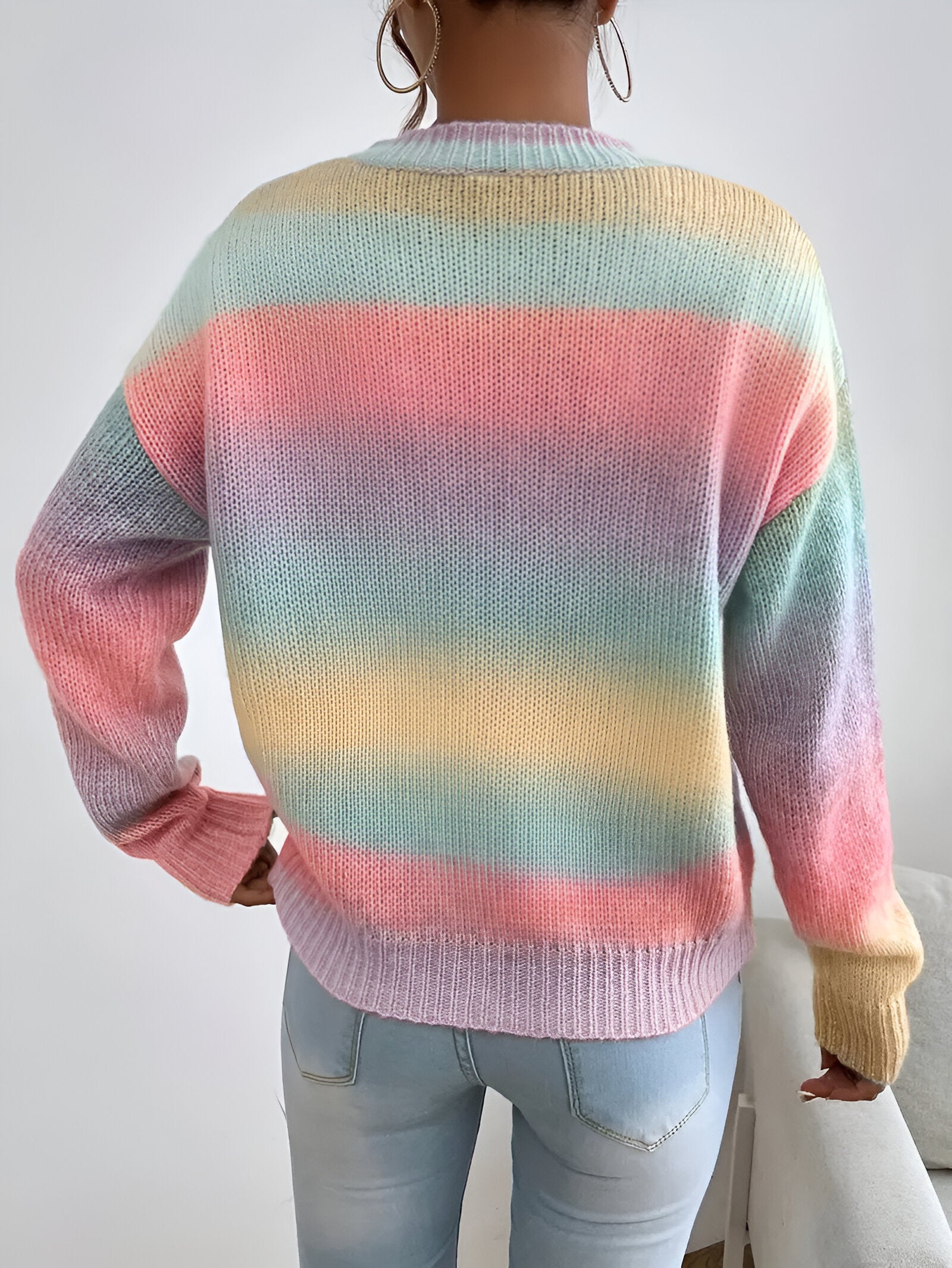 Stefania™ | Maglione a spalla scesa Ombre