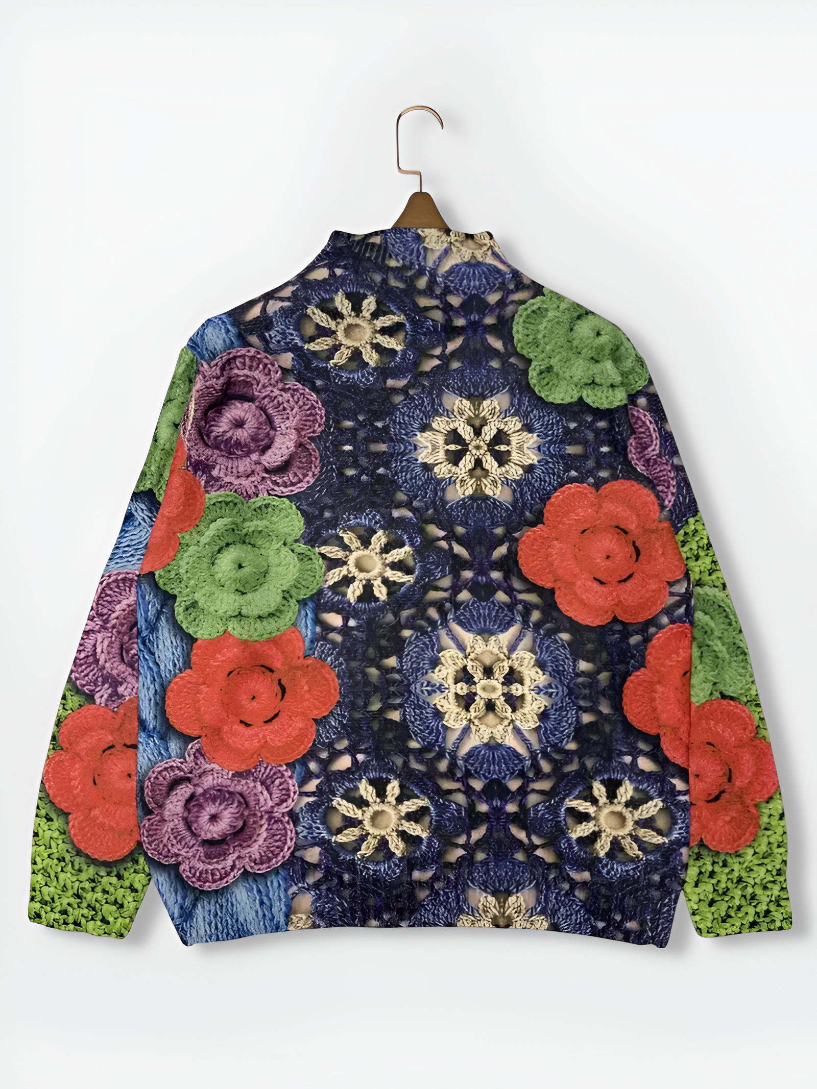 Monica™ | Maglione in maglia con stampa paisley