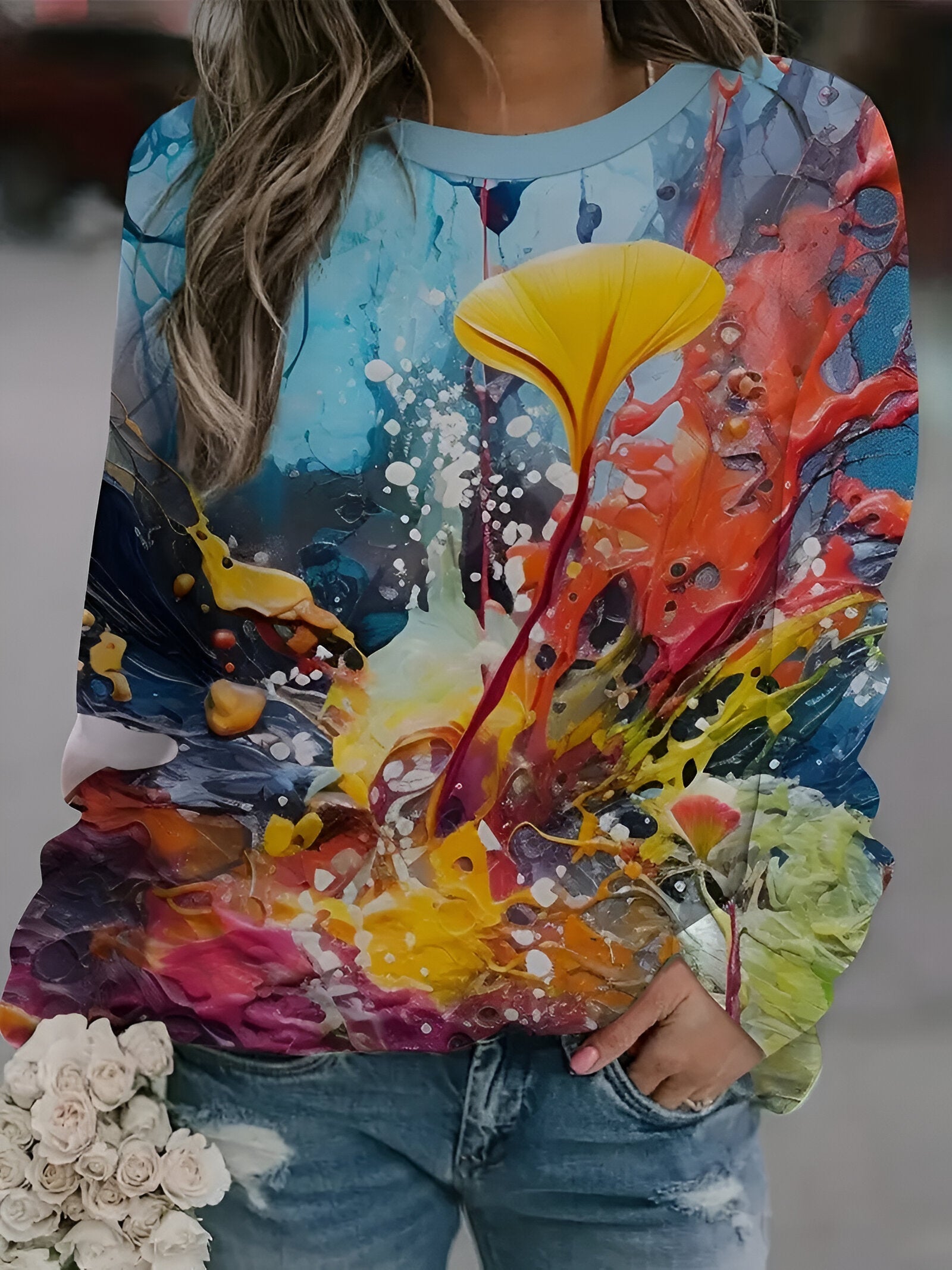 Paola™ | Maglione in maglia con stampa paisley