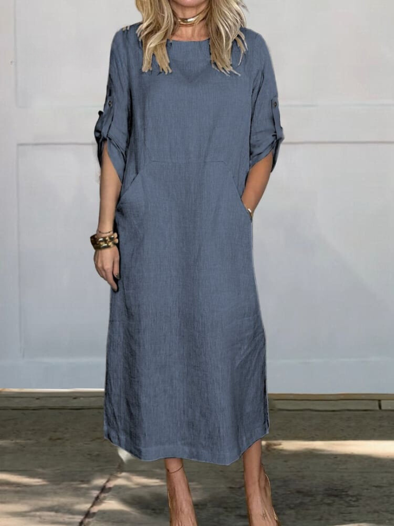 Chloe™ | Elegant Pocket Midi Dress