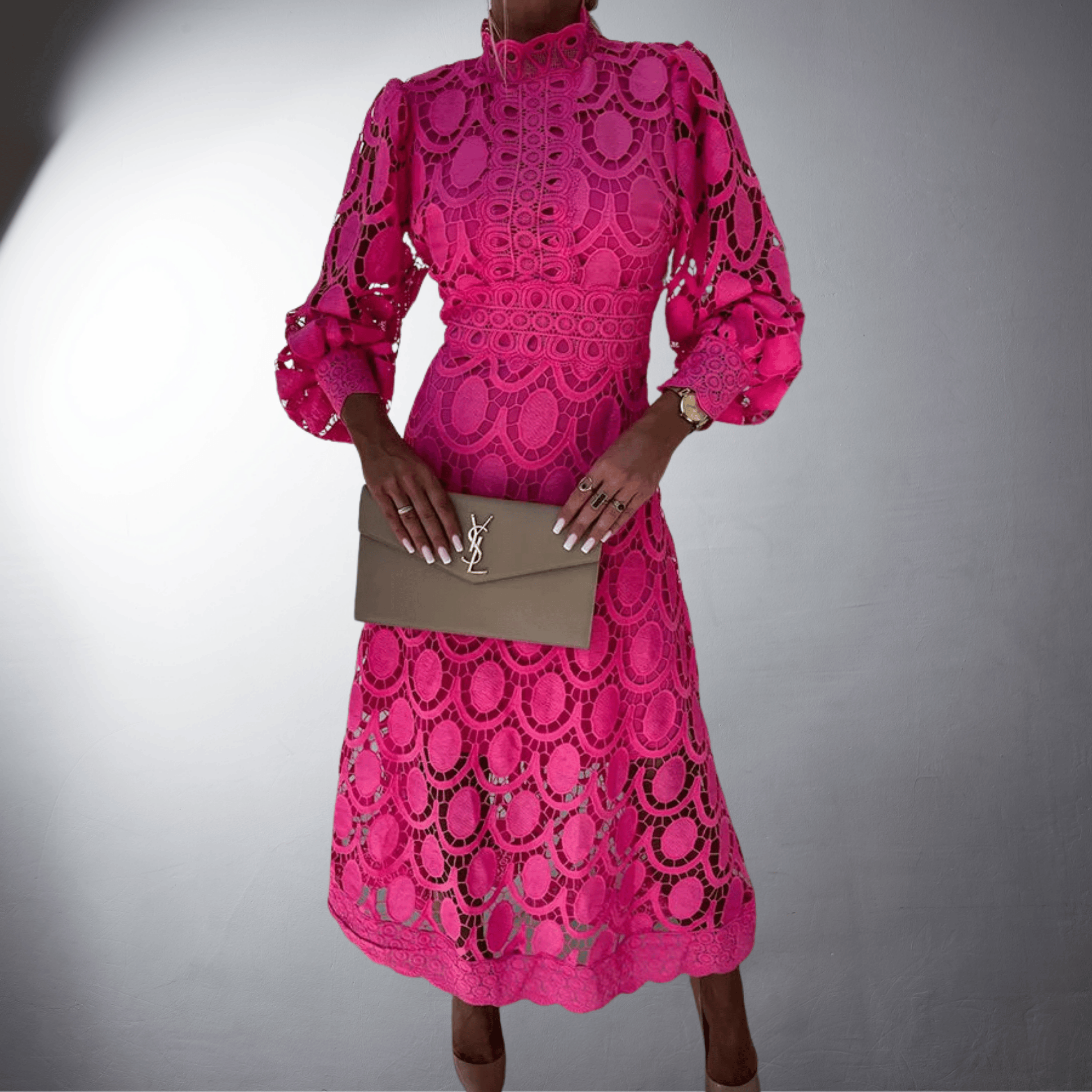 Alice | Abito Maxi in Pizzo Fatto a Mano per Occasioni Speciali