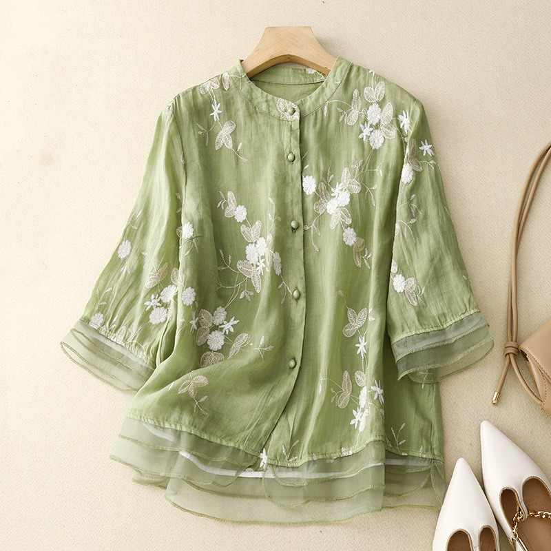 Lunelle® | Nature-Inspired Embroidery Blouse