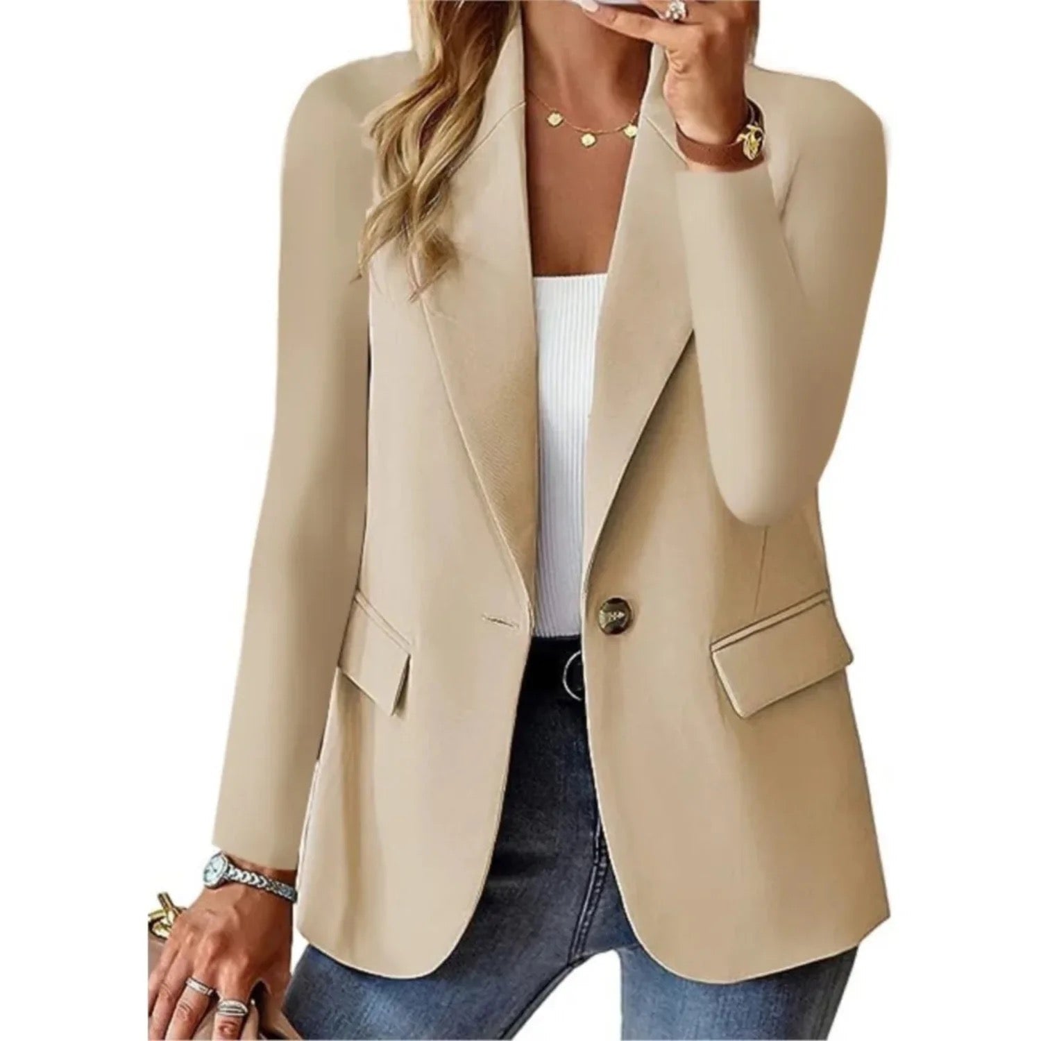 Sandra | Blazer Sophistiqué À Manches Longues