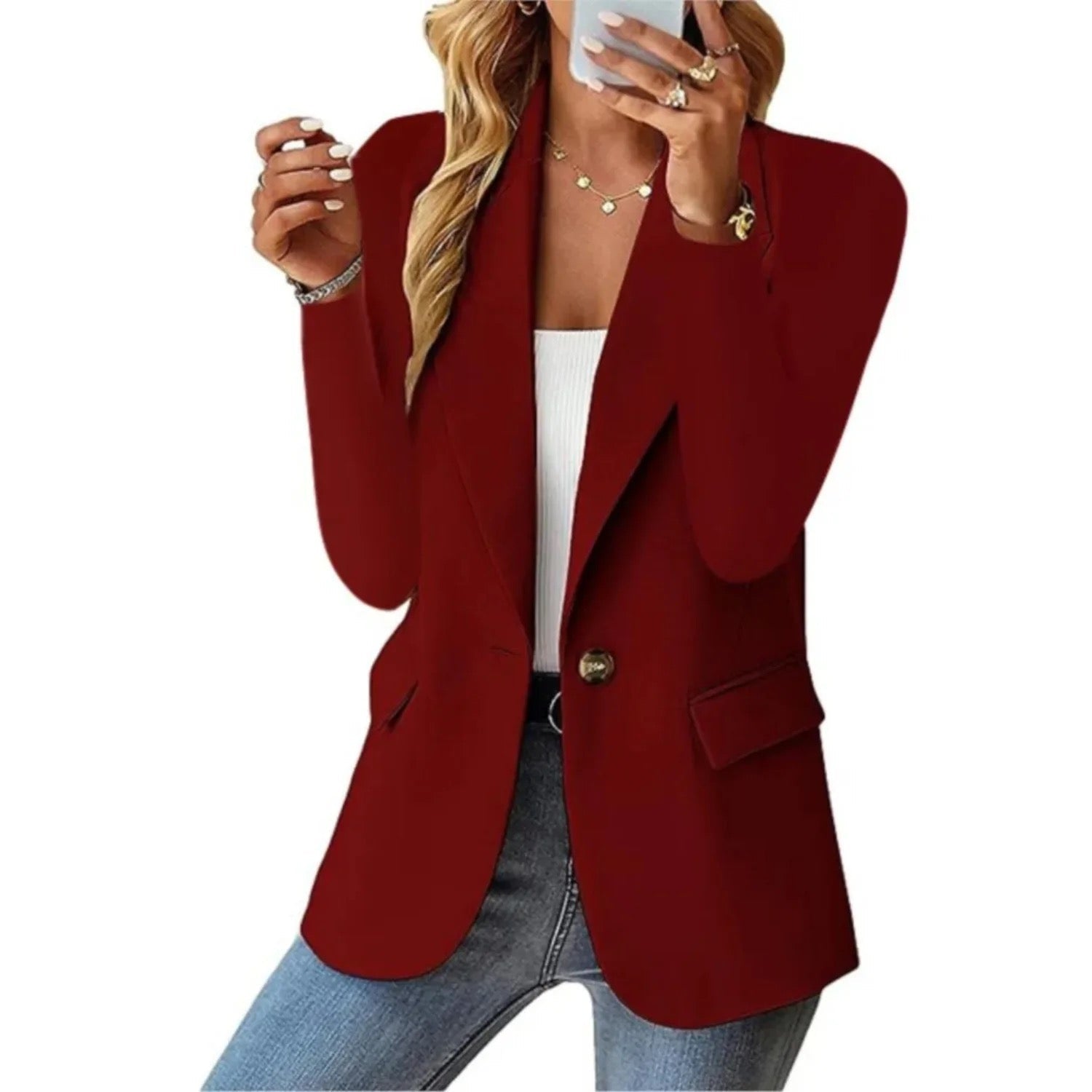 Sandra | Blazer Sophistiqué À Manches Longues