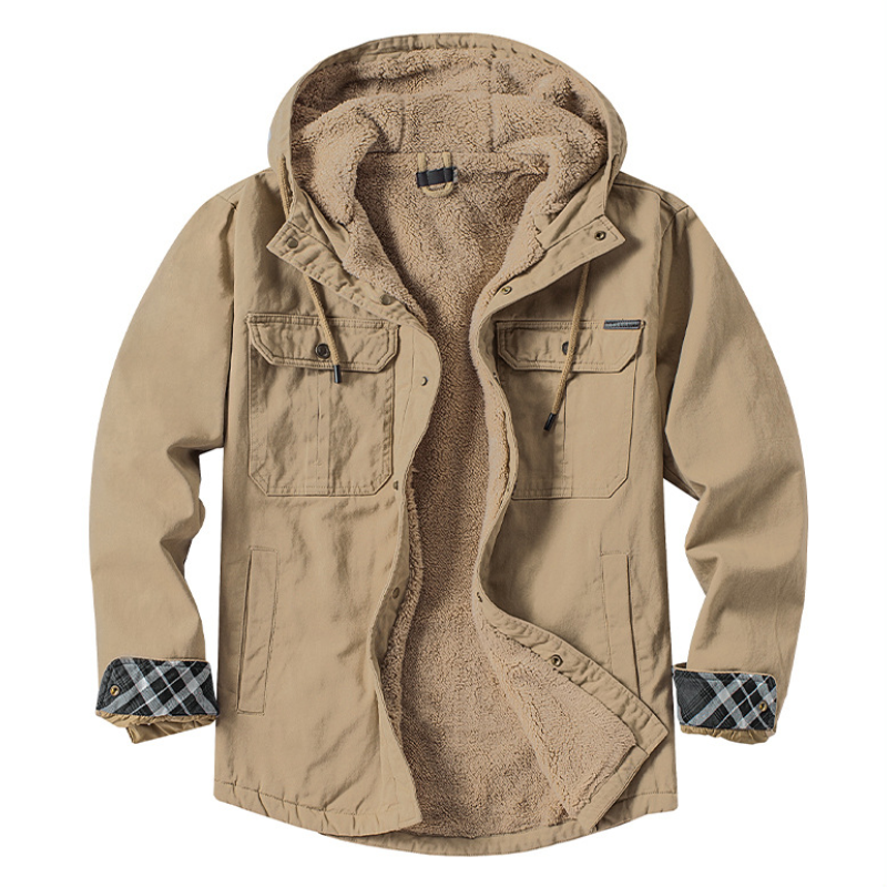 Jack Washington Hooded Velvet Jacket for Men – Winter Wear