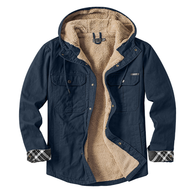 Jack Washington Hooded Velvet Jacket for Men – Winter Wear