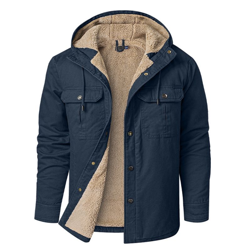 Jack Washington Hooded Velvet Jacket for Men – Winter Wear