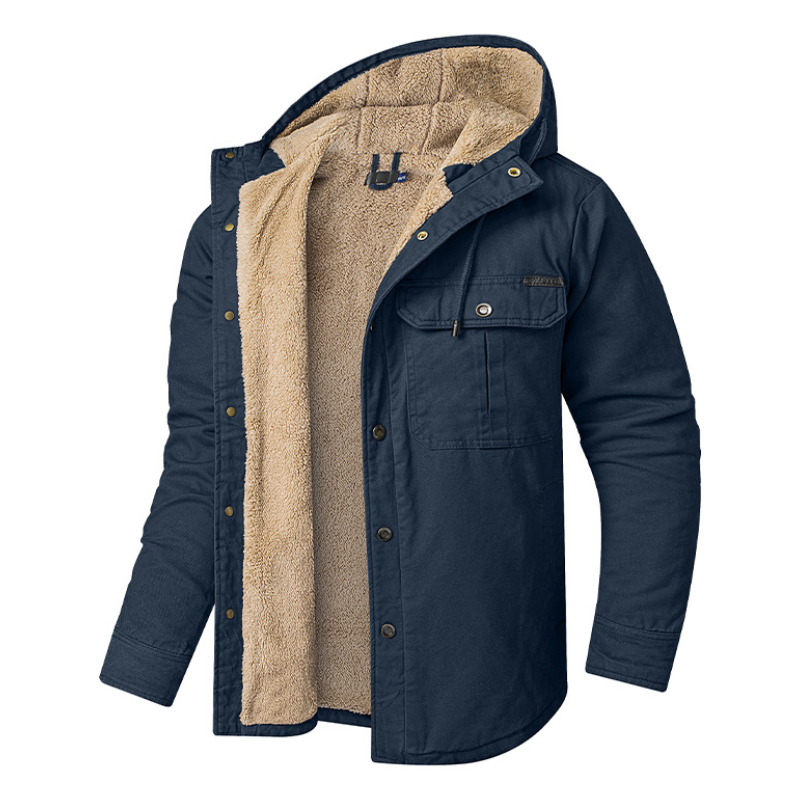 Jack Washington Hooded Velvet Jacket for Men – Winter Wear