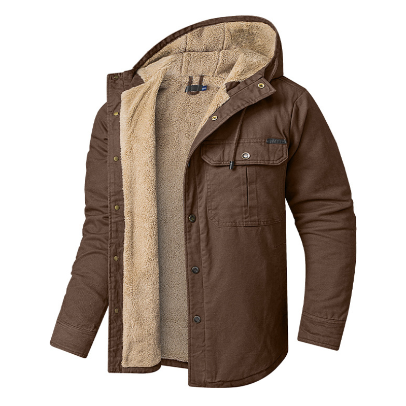 Jack Washington Hooded Velvet Jacket for Men – Winter Wear