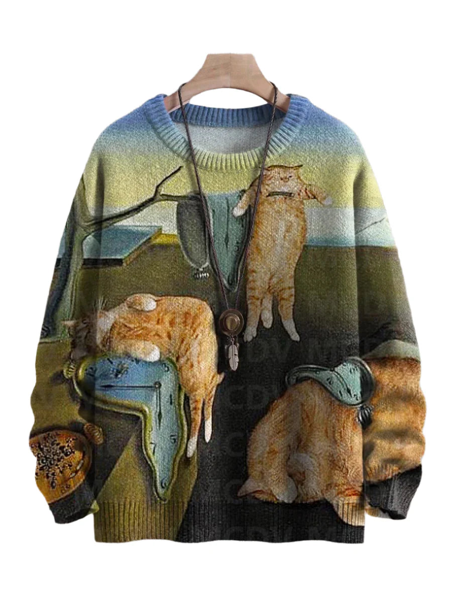 Unisex | Cat Surreal Whiskers Sweater
