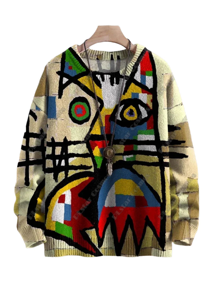 GeoPaws® | Abstract Cat Print Sweater