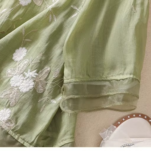 Lunelle® | Nature-Inspired Embroidery Blouse