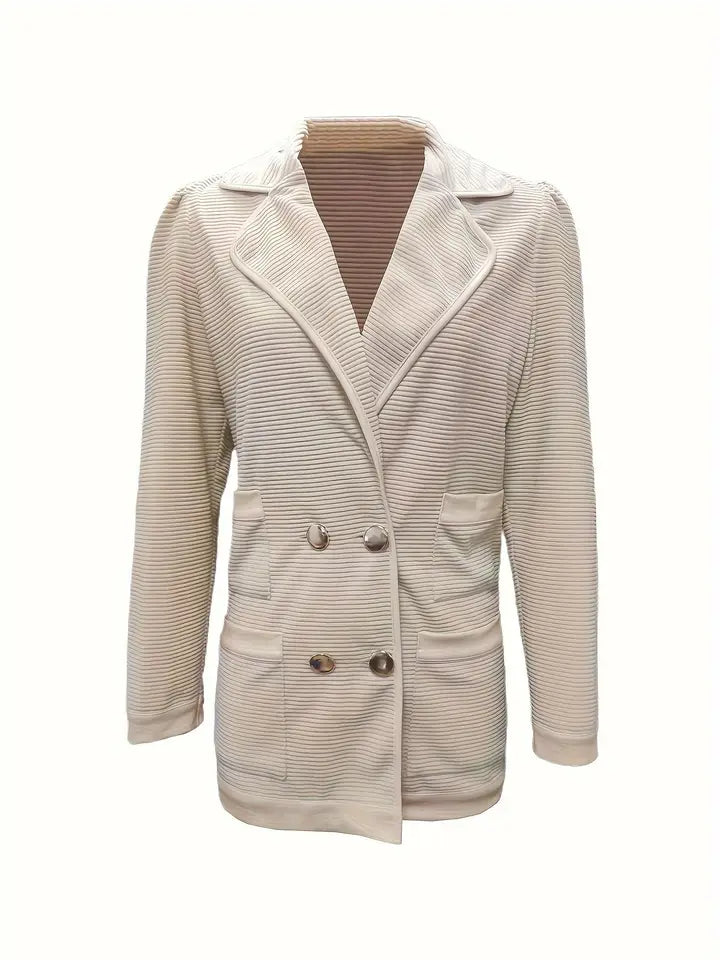 Chaqueta corta de manga larga para mujer, top informal texturizado, ropa de comercio exterior cruzado, otoño e invierno, nuevo artículo