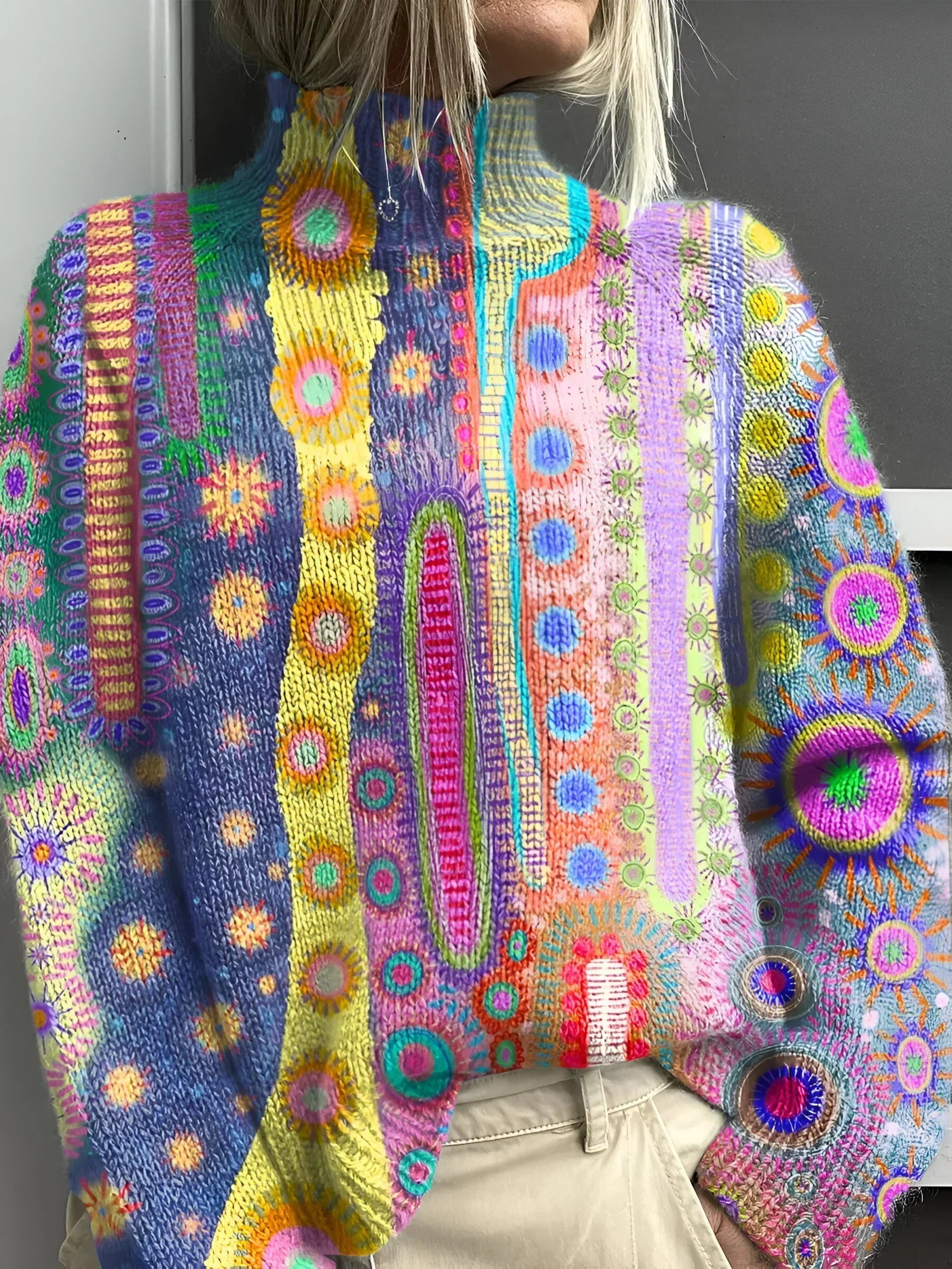 Vanessa™ | Dolcevita in maglia colorata
